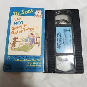Dr. Seuss I am Not Going to Get Up Today! plus 3 others VHS The shape of Me